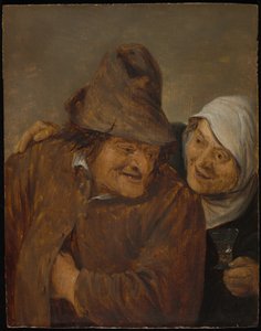 To bønder med et glas vin af David Teniers the Younger