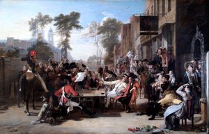 Chelsea Pensioners Reading the Waterloo Dispatch (olie på lærred) af David Wilkie