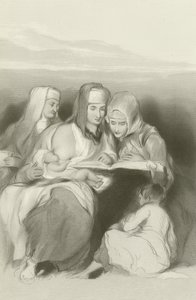 Hebraiske kvinder læser skrifterne i Jerusalem af David Wilkie