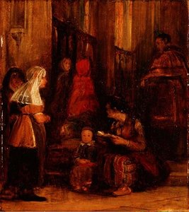 Syv figurer i en kirke af David Wilkie