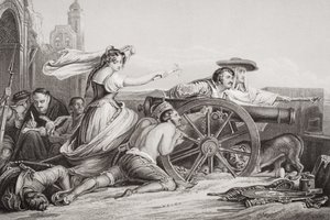 The Defense of Saragossa, 1808, fra `Illustrationer af engelsk og skotsk historie