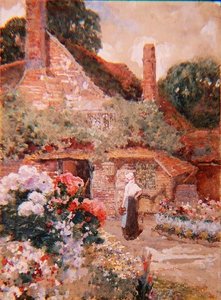 Et Kentish Cottage, nær Edenbridge af David Woodlock