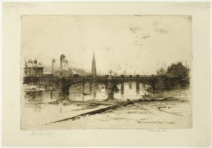 Albert, Railway og Victoria Bridges, plade seks fra Clyde Set af David Young Cameron