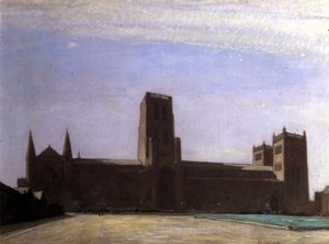 Durham Cathedral (olie på lærred) af David Young Cameron