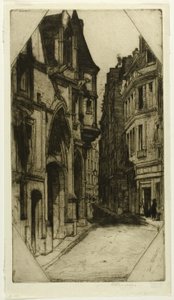 Hôtel de Sens, tallerken tre fra Paris Set af David Young Cameron