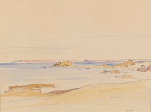Lunan Bay (akvarel) af David Young Cameron