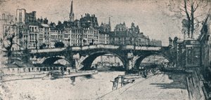 Pont Neuf: plade en fra Paris Set, 1904