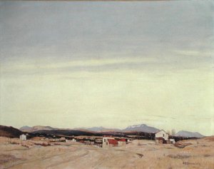 The Distant Hills (olie på lærred) af David Young Cameron