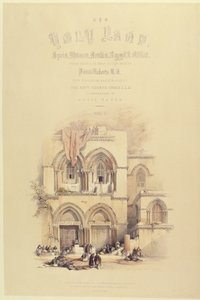 Titelblad fra bind I af Det Hellige Land, indgraveret af Louis Haghe (1806-85) udgivet i London, 1842 af David after Roberts