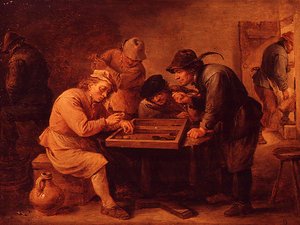 Et spil Tric-Trac af David Teniers the Younger