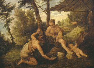 Adam og Eva efter uddrivelsen (efter Paulo Veronese og studie) af David Teniers the Younger