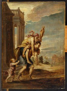 Aeneas flygter fra Troja