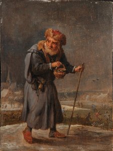 En allegori over de fire årstider: Vinter af David Teniers the Younger