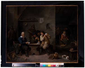 Figurer, der spiller i en Tavern