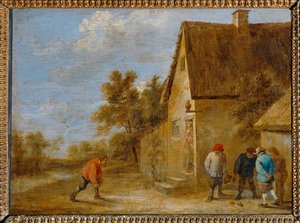 Les Joueurs de boules ... af David the Younger Teniers