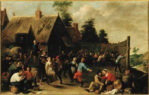 Bønder, der fester af David the Younger Teniers