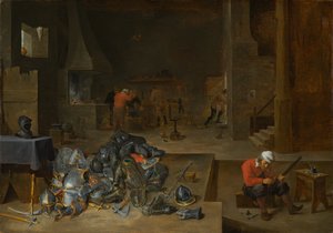 Panserforretningen, ca. 1640-1645 af David Teniers the Younger
