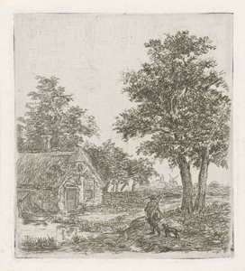 Hunter i et landskab af David van der Kellen
