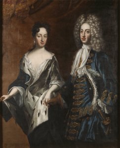 Frederic IV de Holstein Gottorp et Edwige Sophie de Suede - Frederik IV (1671-1702), hertug af Holstein-Gottorp og hertuginde Hedvig Sophia (1681-1708), af Krafft, David, von (1655-1724). Olie på lærred af David von Krafft