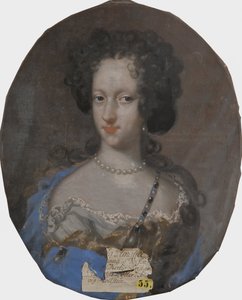 Sophie Amalie af Schleswig Holstein Gottorp, prinsesse dano norvegienne - Portræt af prinsesse Sophie Amalie af Holstein-Gottorp (1670-1710), hertuginde af Brunswick-Lueneburg, af Krafft, David, von (1655-1724). Olie på lærred. Mål: 69x56 cm. nationalm af David von Krafft