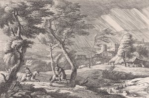 Plade 6: Stormen, 1743. af Davide Antonio Fossati