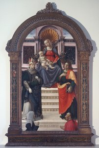 Madonna og barnet med Sankt Louis af Toulouse, Johannes Evangelisten og donorer