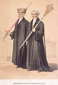 En sværdbærer og en almueskriber, 1855