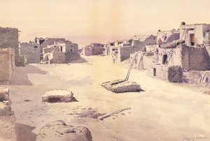 Gade i Pueblo of Oraibi, Tusayan, Arizona,