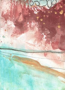 Abstrakt: »Serene Gold Flow« af Deb Chaney