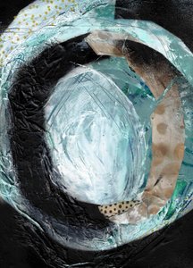 Teal – Abstrakt hvirvelmønster af Deb Chaney