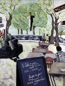 Montmartre, 2017 (akryl på lærred) af Deborah Eve Alastra