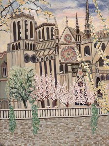 Notre Dame Doves, 2018 (akryl på lærred) af Deborah Eve Alastra