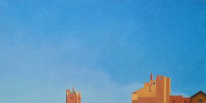 Brooklyn Fort Greene Sky, 2012 (olie på lærred) af Deborah Stevenson