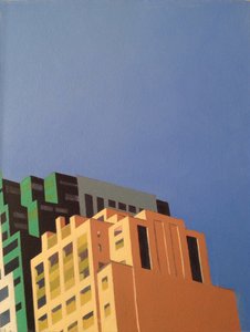 Brooklyn Hi Rise, 2012 (olie på lærred) af Deborah Stevenson