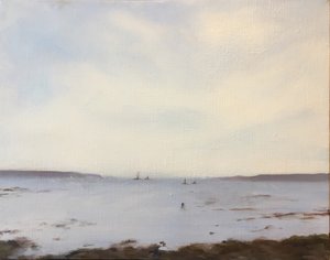 Calm, 2021 (olie på lærred) af Deborah Stevenson