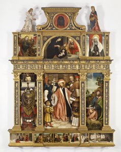 Polyptykon af Sant Ivo, ca. 1520 (tempera om bord, antik ramme)