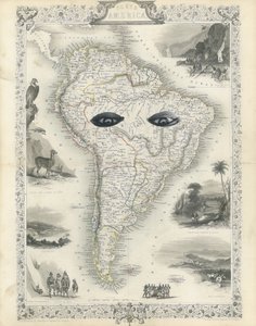 Colonial South America, 2017 (papirskåret collage)
