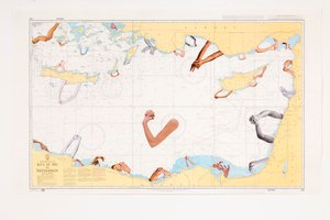 Protected Waters, 2016 (collage på søkort)