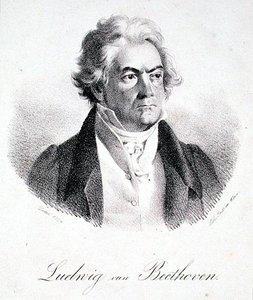 Ludwig van Beethoven (1770-1827) 1824 (litho) af Deker Deker