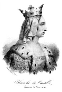 Blanche af Castilla, hustru til Louis VIII af Frankrig, 1800-tallet.
