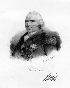 Louis XVIII, konge af Frankrig, 1800-tallet.