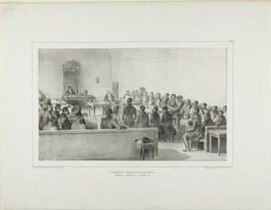 Boyardernes generalforsamling, Bukarest, Valakiet, 15. juli 1837 af Denis Auguste Marie Raffet