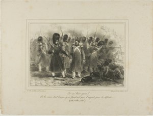 Jeg skyder ikke! Hvis sagen var god, ville der ikke være penge til at forsvare den. 28. juli 1830 af Denis Auguste Marie Raffet