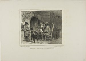 Kys papa med klemmer af Denis Auguste Marie Raffet