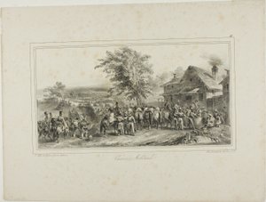 Militær konvoj af Denis Auguste Marie Raffet