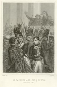Napoleon Bonaparte omgivet af medlemmer af rådet for fem hundrede