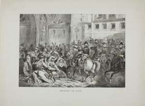 Oprøret i Pavia af Denis Auguste Marie Raffet