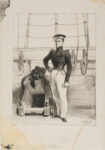 Royal Navy, linjebesætning, skibets fane af Denis Auguste Marie Raffet