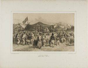 Pierre-messe, Giourjevo, Valakiet, 11. juli 1837 af Denis Auguste Marie Raffet