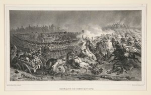 Det 2. lette kavaleri modstår arabernes angreb, fra et sæt på seks, med titlen Retraite de Constantine